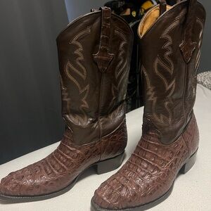 Brown Leather Cowboy Boots